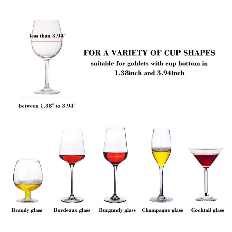 MOCOUM Wine Glasses Rack Under Cabinet Stemware Rack, Wine Glass Hanger Rack Wire Wine Glass Holder Storage Hanger for Cabinet Kitchen Bar (Brown, 5 Rows 1 Pack) - Image 4